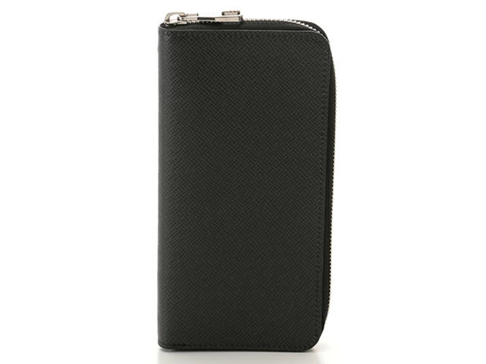 LOUIS VUITTON Portefeuille Vasco Ardoise Round Zipper Long Wallet Taiga